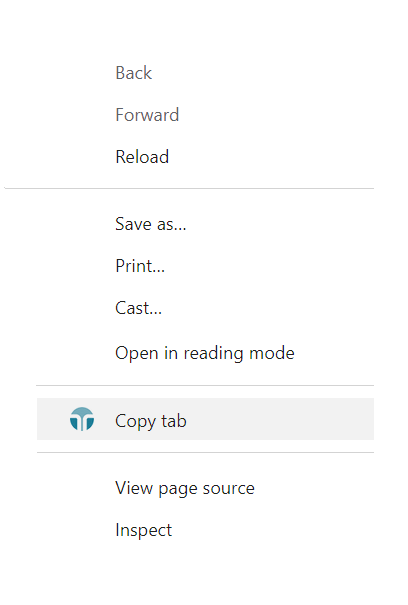 Context menu