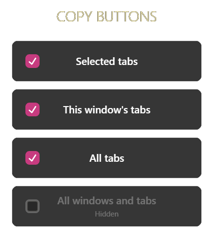 Copy buttons