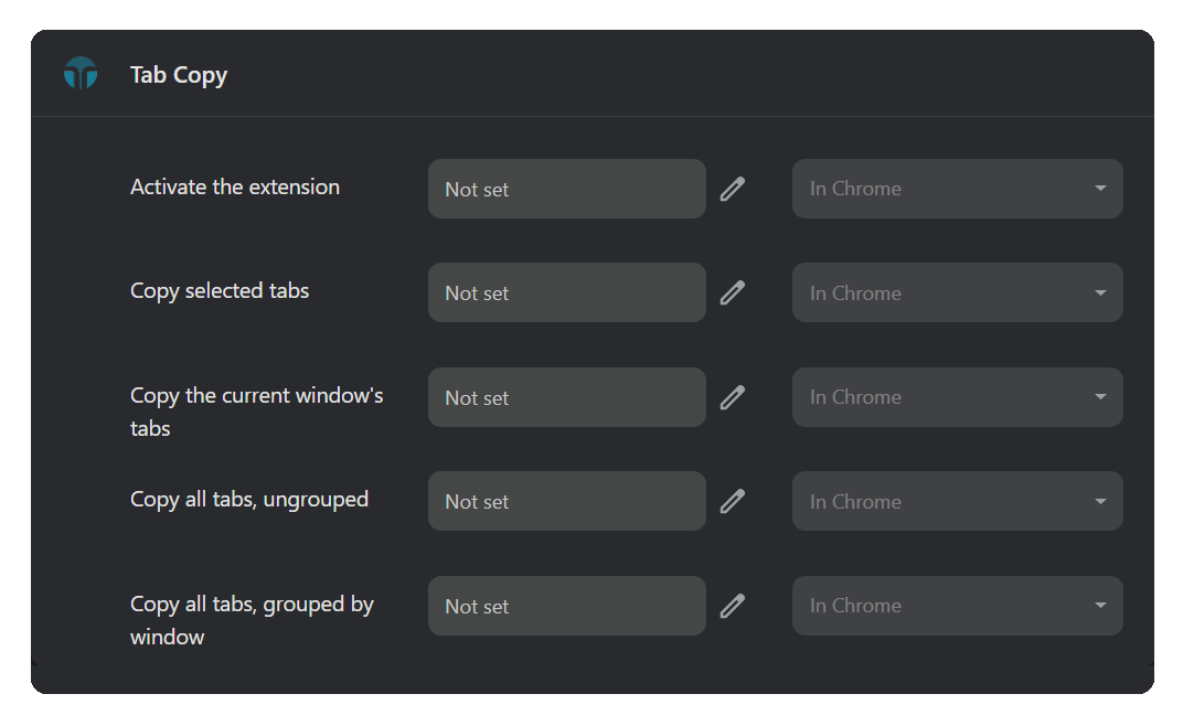 Keyboard shortcuts